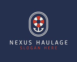 Nautical Anchor Lifesaver logo design