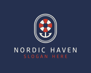 Nautical Anchor Lifesaver logo design