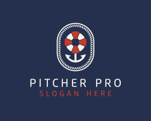 Nautical Anchor Lifesaver logo design