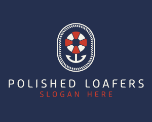 Nautical Anchor Lifesaver logo design