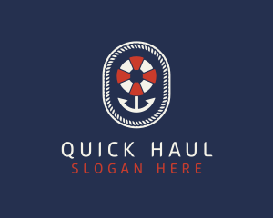 Nautical Anchor Lifesaver logo design