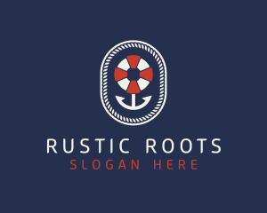 Nautical Anchor Lifesaver logo design