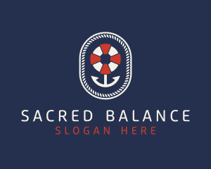 Nautical Anchor Lifesaver logo design