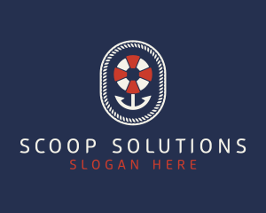 Nautical Anchor Lifesaver logo design