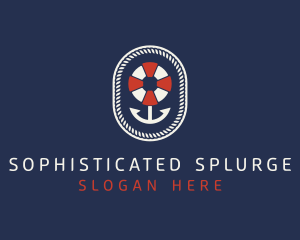 Nautical Anchor Lifesaver logo design