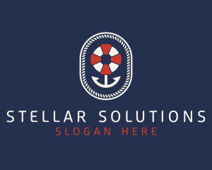 Nautical Anchor Lifesaver logo design