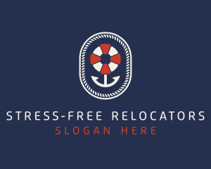 Nautical Anchor Lifesaver logo design