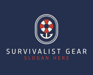 Nautical Anchor Lifesaver logo design