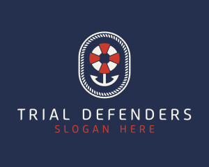 Nautical Anchor Lifesaver logo design