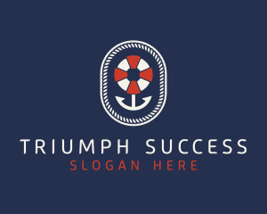 Nautical Anchor Lifesaver logo design