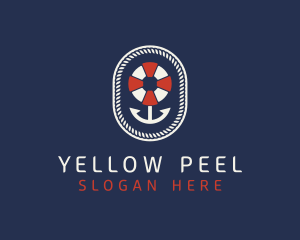 Nautical Anchor Lifesaver logo design