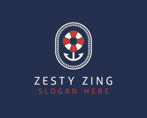 Nautical Anchor Lifesaver logo design