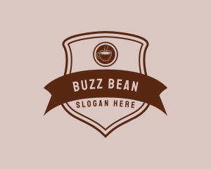 Shield Coffee Banner logo design