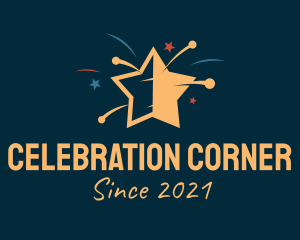 Star Firework Celebration logo design