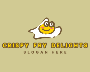 Cartoon Fried Egg logo design