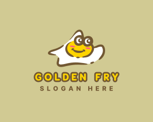 Cartoon Fried Egg logo design