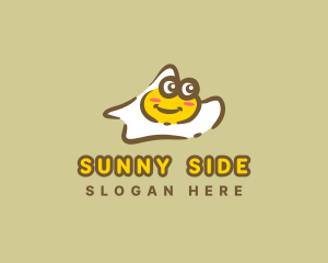 Cartoon Fried Egg logo design