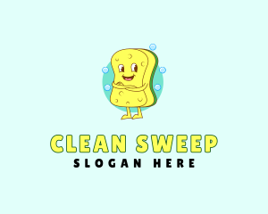 Squishy Sponge Cleaning logo design