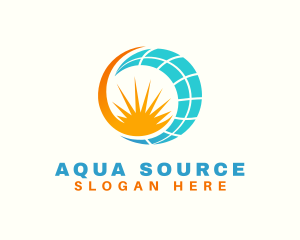 Solar Power Source  logo design