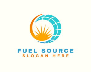 Solar Power Source  logo design