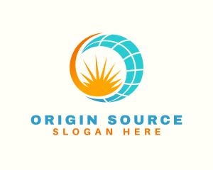 Solar Power Source  logo design