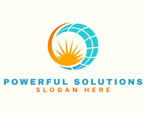 Solar Power Source  logo design