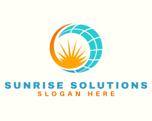 Solar Power Source  logo design