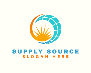 Solar Power Source  logo design