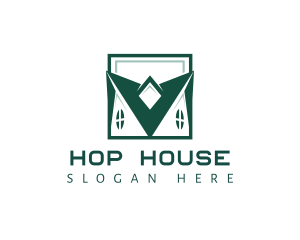 House Roofing Construction logo design