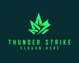 Medicinal Cannabis Thunder logo design