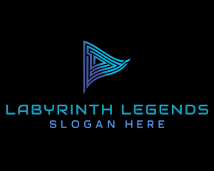 Labyrinth Triangle Flag logo