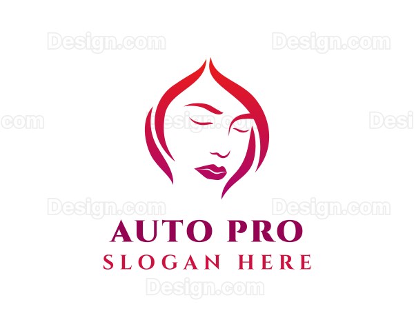 Woman Face Salon Logo