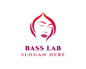 Woman Face Babe Salon  logo design