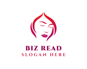 Woman Face Babe Salon  logo design