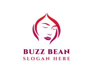 Woman Face Babe Salon  logo design