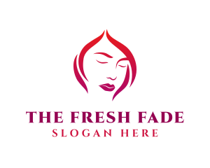 Woman Face Babe Salon  logo design