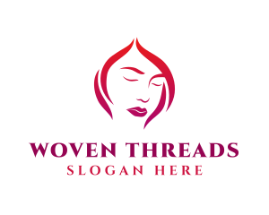 Woman Face Babe Salon  logo design