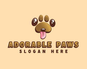 Pet Dog Paw logo design