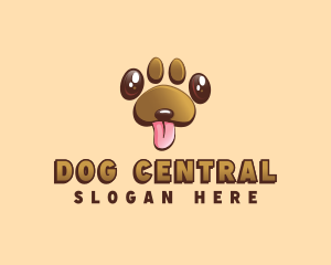 Pet Dog Paw logo design