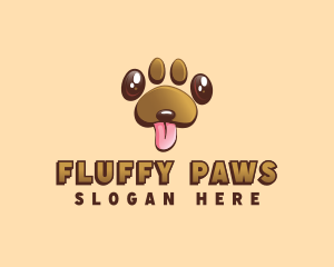 Pet Dog Paw logo design