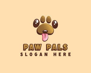 Pet Dog Paw logo design