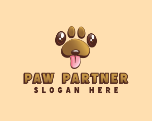 Pet Dog Paw logo design