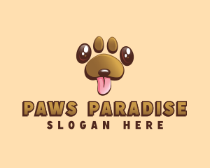 Pet Dog Paw logo design