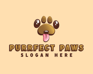 Pet Dog Paw logo design