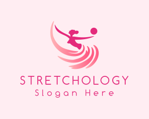 Pink Ballerina Gymnast logo