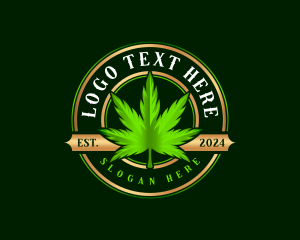 Premium Marijuana Leaf logo