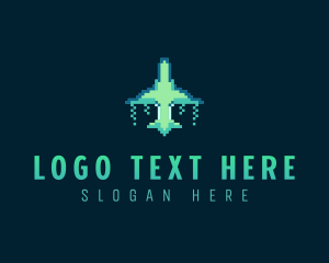 Pixelated Game Spacecraft Logo