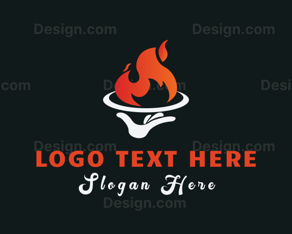 Flame Restaurant Dining Logo