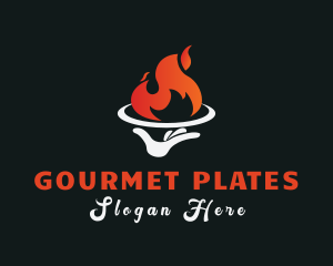 Flame Restaurant Dining logo design