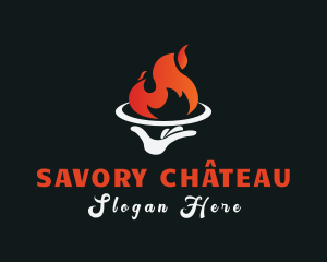 Flame Restaurant Dining logo design